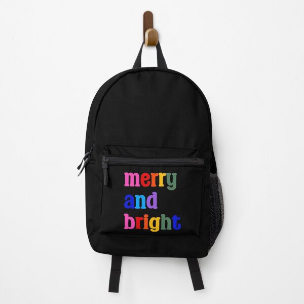 Item preview, Merry and Bright, Christmas, Rainbow, Typography designed and sold by OneThreeSix.