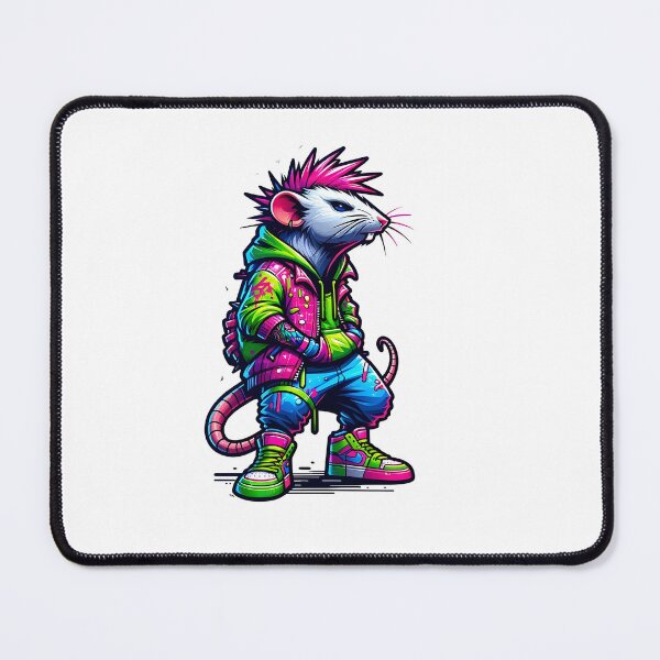 Item preview, Male Neon Punk Rat Punks Not Dead designed and sold by Mekone.