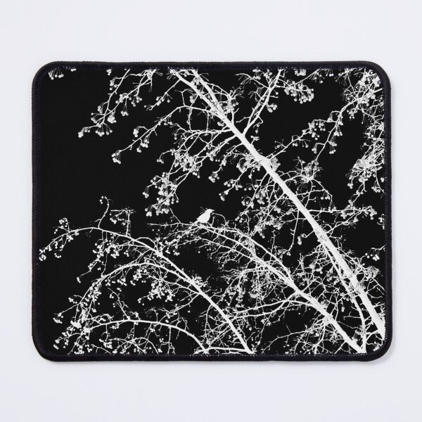 Item preview, Bird in Branches - White on Black designed and sold by JasperVentures.