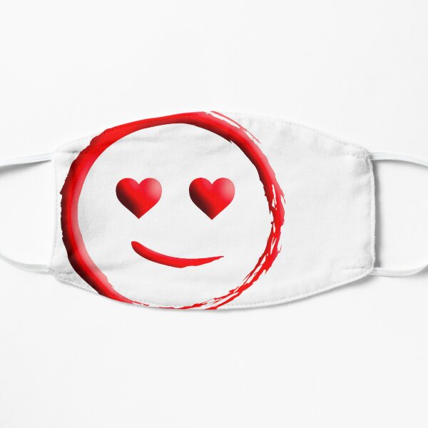 Simple smile print minimalist design Flat Mask