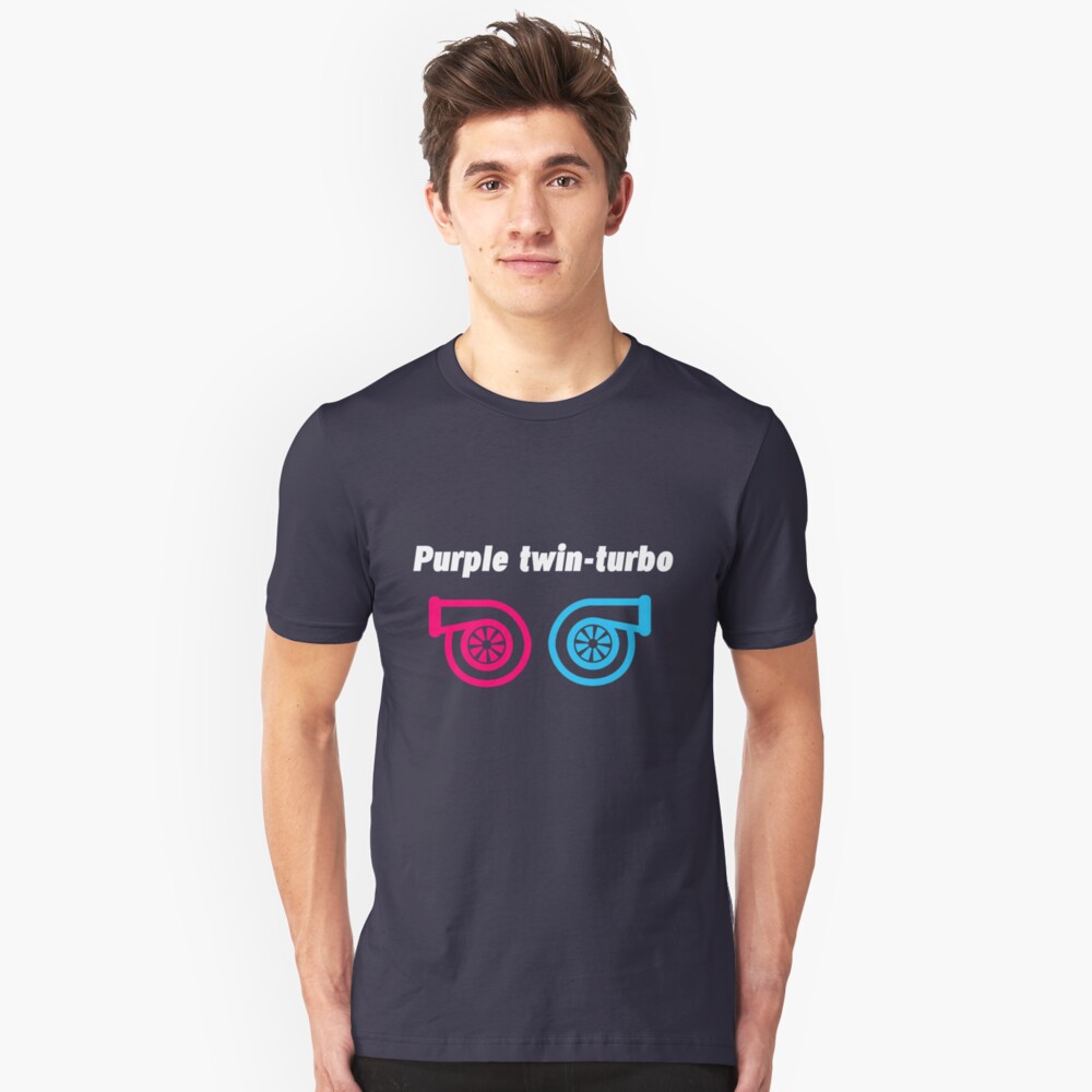 Purple twin-turbo Slim Fit T-Shirt