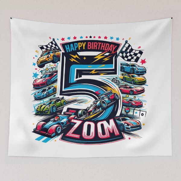 Item preview, Speedy Race Day 5th Birthday Thrill designed and sold by Jurady.