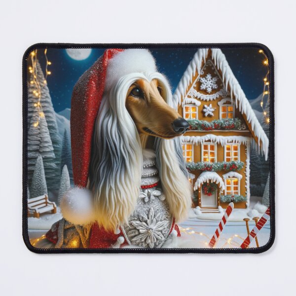 Item preview, Christmas Afghan Hound In A Winter Wonderland designed and sold by ZenEverAI.