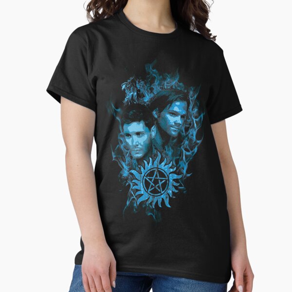 Item preview, Sam and Dean in Flames designed and sold by Happy-Llama-Art.