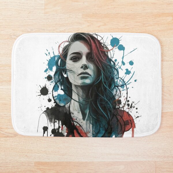Item preview, Painted rebel woman watercolor splash no.1 designed and sold by QvDesigns.