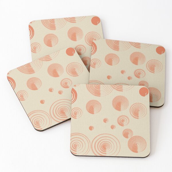 Item preview, Circles on fabric in orange designed and sold by CushyNest.
