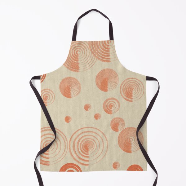 Item preview, Circles on fabric in orange designed and sold by CushyNest.