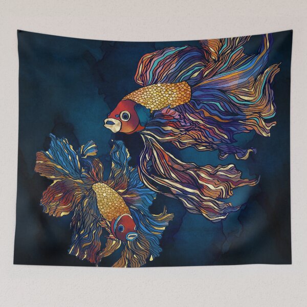 Item preview, Metallic Betta Fish designed and sold by spacefrogdesign.