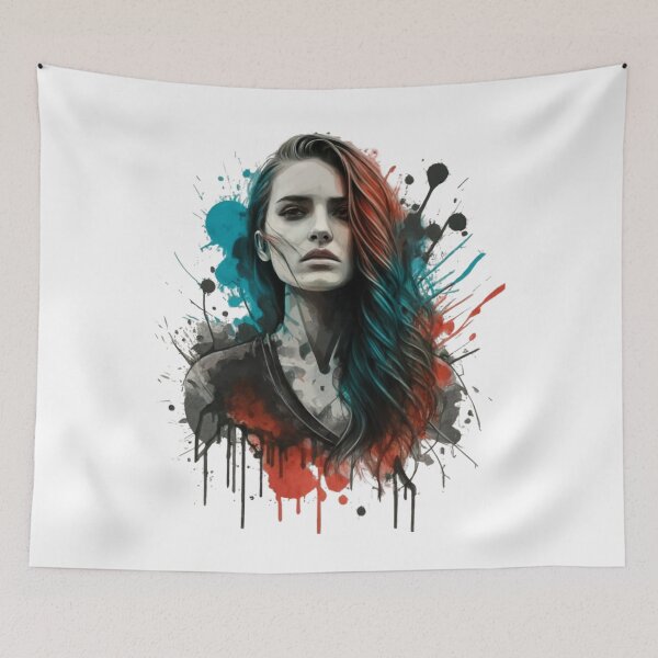 Item preview, Painted rebel woman watercolor splash no.2 designed and sold by QvDesigns.