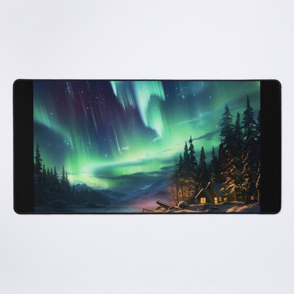 Item preview, Aurora Borealis Aurora Nothern Lights Winter Scene designed and sold by OliveAndSnow.