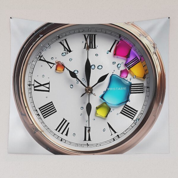 Item preview, Time in Transparency: Our Aquatic Crystal Clocks as Digital Masterpieces. designed and sold by Artedig.