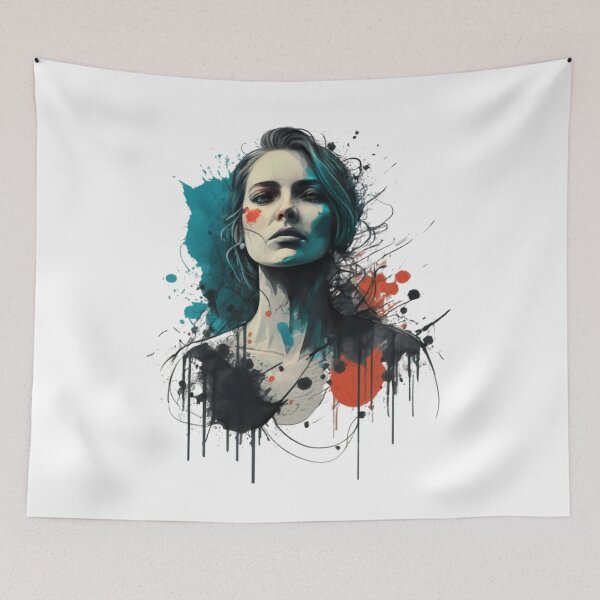 Item preview, Painted rebel woman watercolor splash no.3 designed and sold by QvDesigns.
