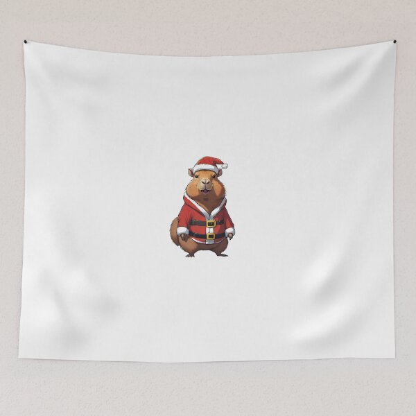 Item preview, Capybara dressed as a festive Santa designed and sold by ExtraSilver.