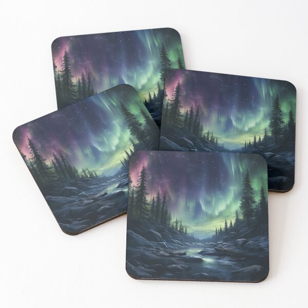 Item preview, Aurora Borealis Aurora Nothern Lights Winter Scene designed and sold by OliveAndSnow.