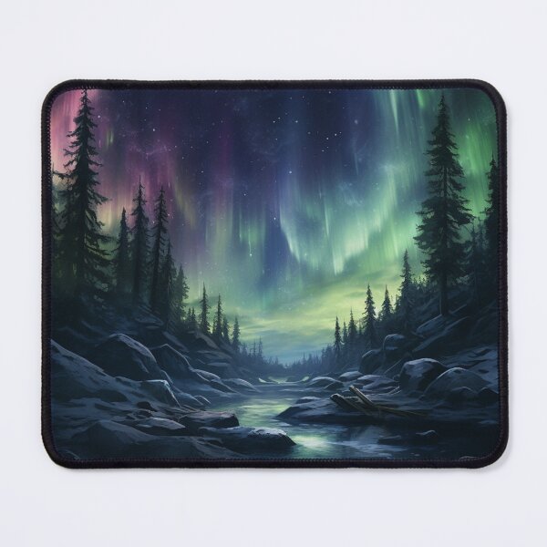 Item preview, Aurora Borealis Aurora Nothern Lights Winter Scene designed and sold by OliveAndSnow.