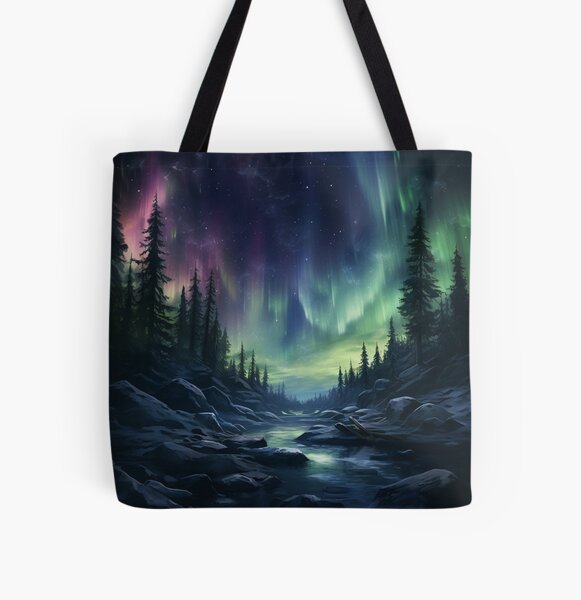 Item preview, Aurora Borealis Aurora Nothern Lights Winter Scene designed and sold by OliveAndSnow.