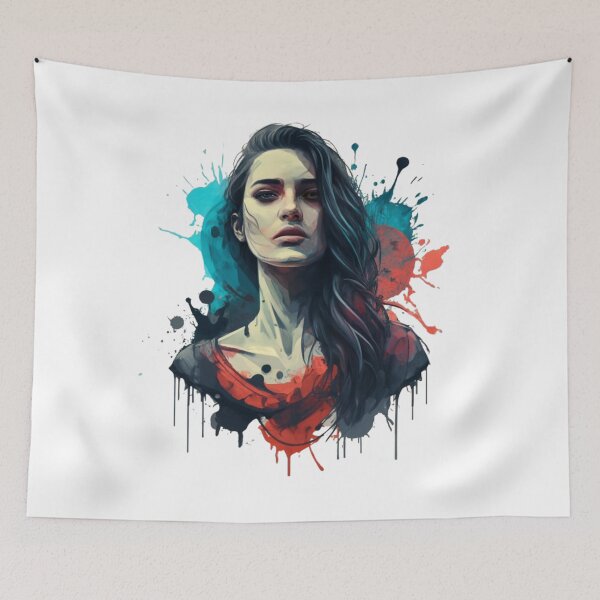 Item preview, Painted rebel woman watercolor splash no.4 designed and sold by QvDesigns.