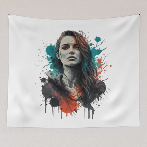 Item preview, Painted rebel woman watercolor splash no.5 designed and sold by QvDesigns.
