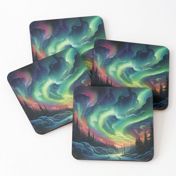 Item preview, Aurora Borealis Aurora Nothern Lights Winter Scene designed and sold by OliveAndSnow.