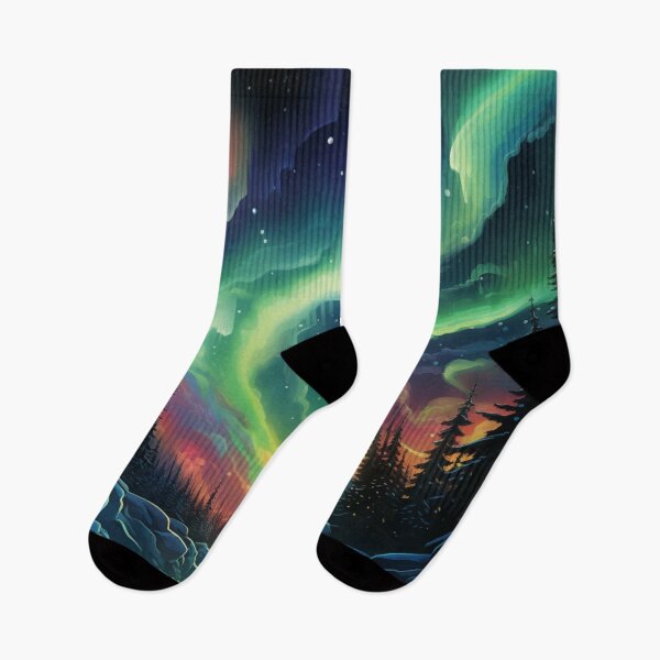 Item preview, Aurora Borealis Aurora Nothern Lights Winter Scene designed and sold by OliveAndSnow.