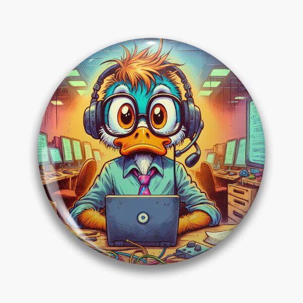 Item preview, Techie Duck – The IT Support Whiz designed and sold by slothsandducks.