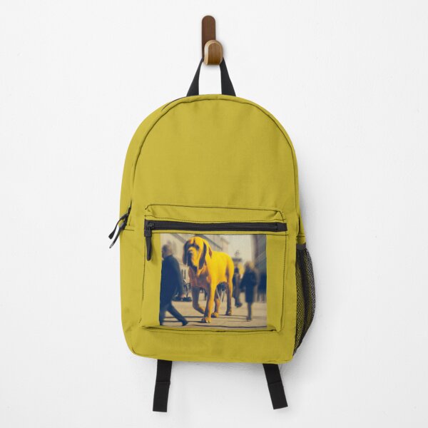 Item preview, A big yellow dog walks in the middle of the city designed and sold by art-pavvvuk.