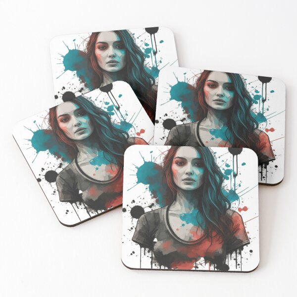 Item preview, Painted rebel woman watercolor splash no.7 designed and sold by QvDesigns.