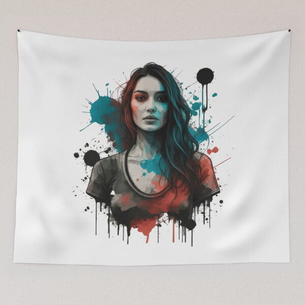 Item preview, Painted rebel woman watercolor splash no.7 designed and sold by QvDesigns.