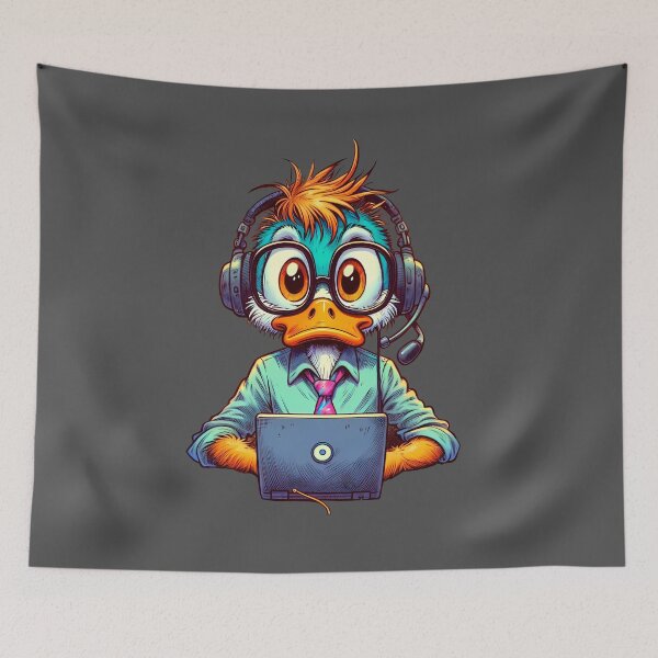 Item preview, Techie Duck – The IT Support Whiz designed and sold by slothsandducks.