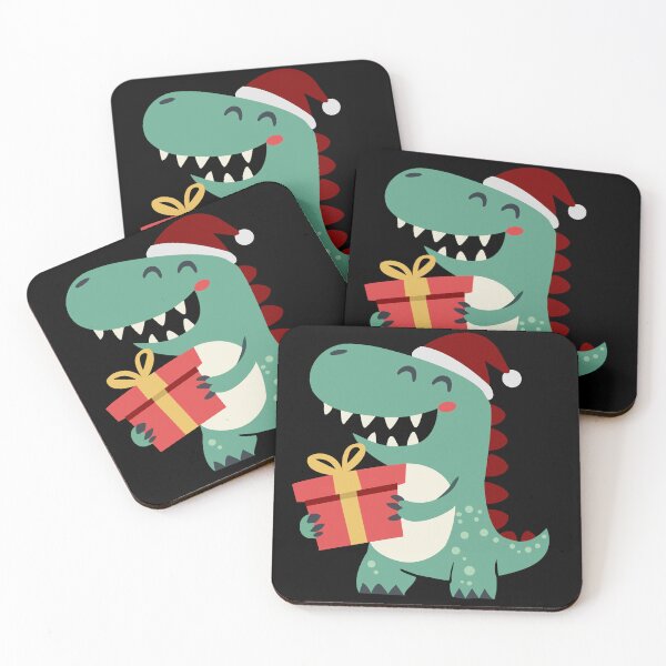 Item preview, Cute Happy Christmas Dinosaur jr with Gift designed and sold by wolfer21.