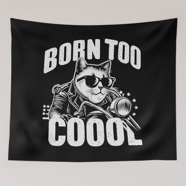 Item preview, cool cat on a bike designed and sold by funnycatartist.