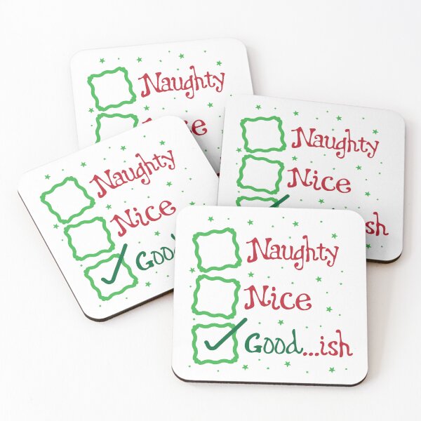 Item preview, Naughty Nice Goodish Funny Christmas List  designed and sold by Buzzworthy Threads.