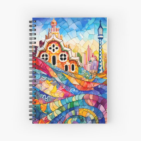 Vista previa del artículo con la obra «Barcelona Gaudí Parque Güell trencadis Arte mosaico», diseñado y vendido por LolioGifts.