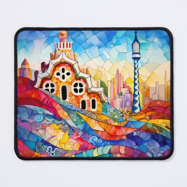 Item preview, Barcelona Gaudi Park Guell trencadis Mosaic art designed and sold by LolioGifts.