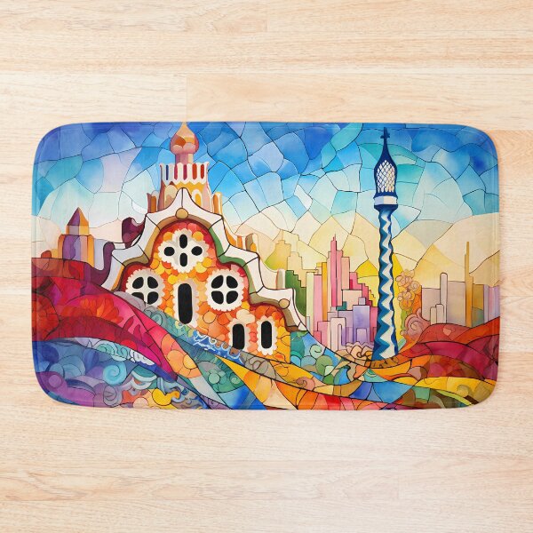 Item preview, Barcelona Gaudi Park Guell trencadis Mosaic art designed and sold by LolioGifts.