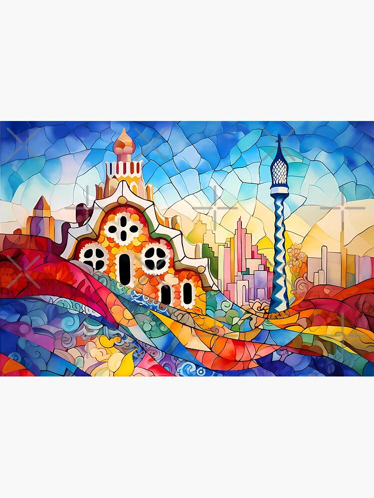 Barcelona Gaudi Park Guell trencadis Mosaic art