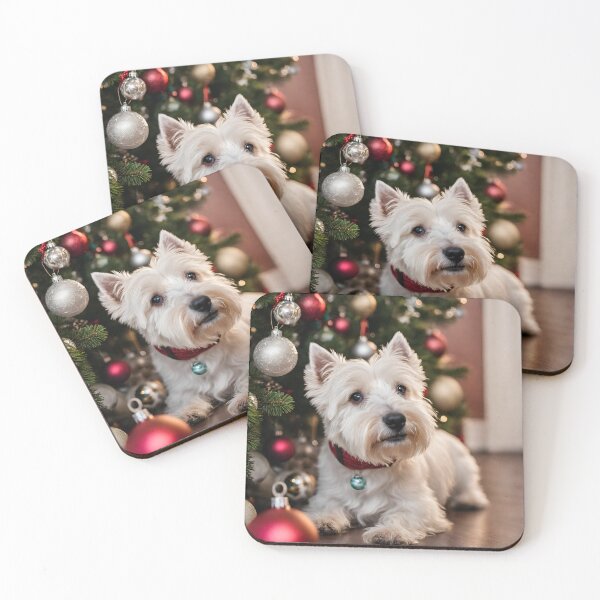 Item preview, Westie and the Christmas Tree designed and sold by ColourCove .