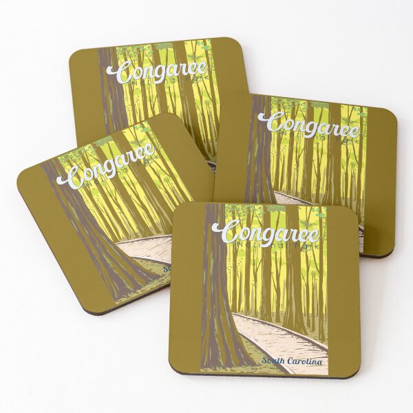 Item preview, Congaree National Park Illustration Travel Art Vintage designed and sold by KrisSidDesigns.