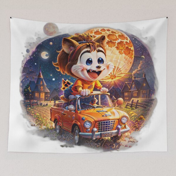 Item preview, Harvest Super Moon - Whimsical Countryside T-Shirt Design designed and sold by arfazel-shutter.