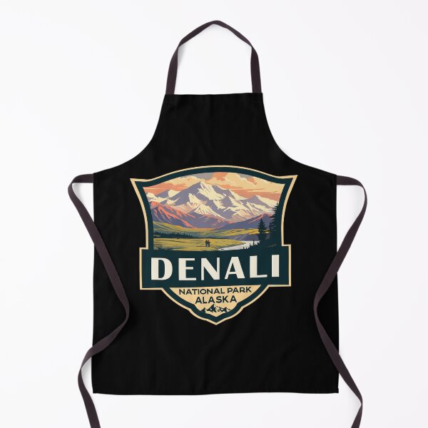 Item preview, Denali National Park Illustration Retro Badge designed and sold by KrisSidDesigns.