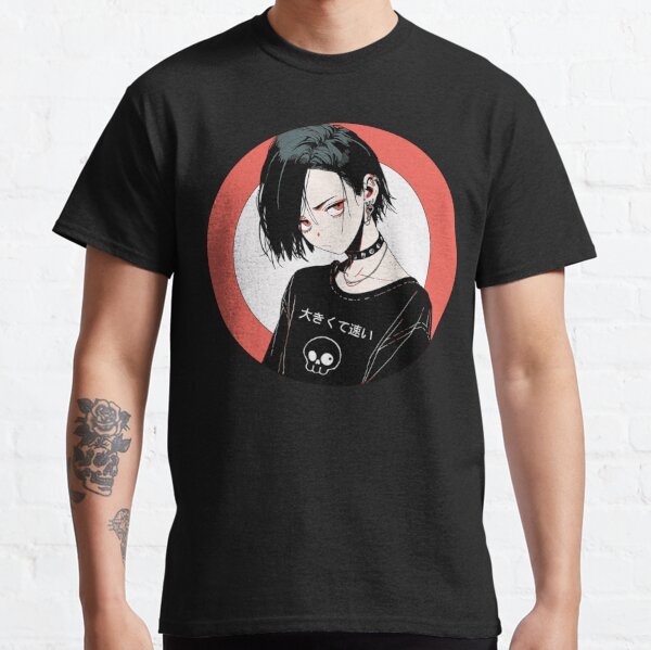 Punk Rock Gothic Girl Band Vintage Anime Oversized T-Shirt – Anime Crush