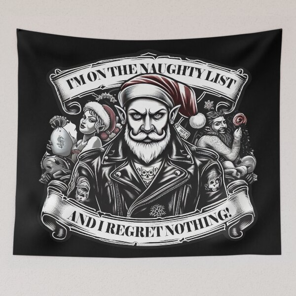 Item preview, I'm on the Naughty List, and I Regret Nothing: Christmas Rebel designed and sold by Suuriel.