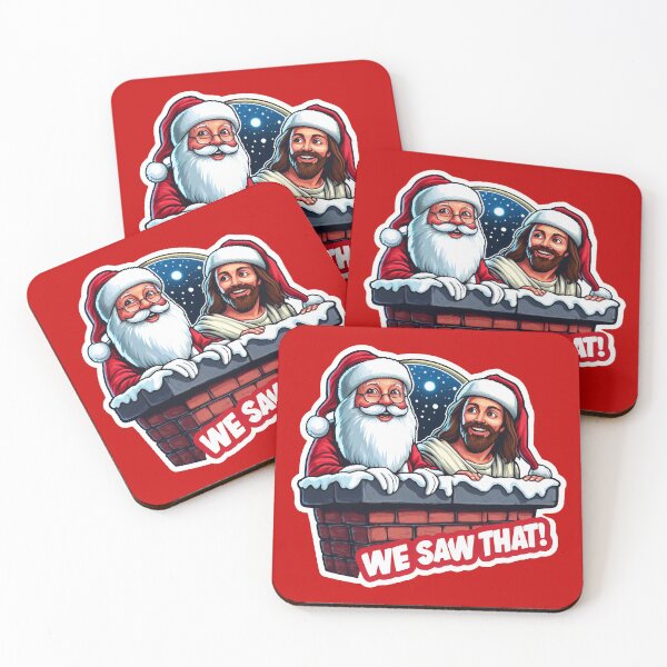 Item preview, WE SAW THAT meme JESUS Santa Claus designed and sold by plushism.