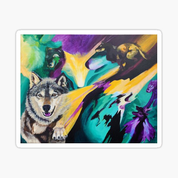 Interdimensional Wolf Sticker