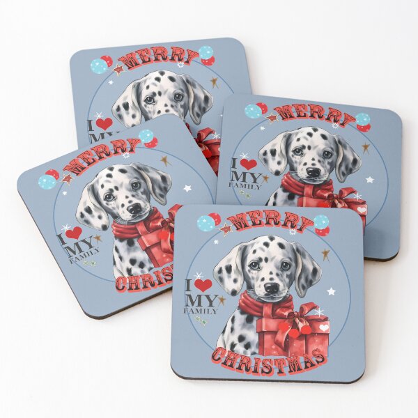 Item preview, Cute Dalmatian puppy Merry Christmas image  designed and sold by LorrieBee.
