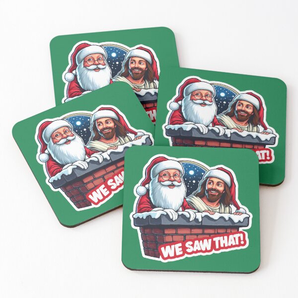 Item preview, WE SAW THAT meme JESUS Santa Claus designed and sold by plushism.