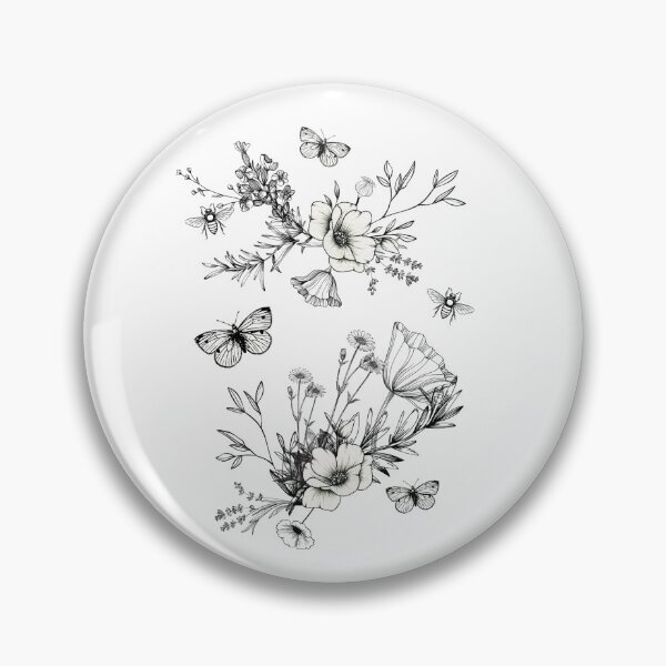 Item preview, Black and white Wild flowers designed and sold by Cass V.
