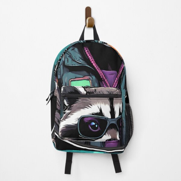 Item preview, Cyberpunk Raccoon wearing Glasses in Beautiful Colors designed and sold by Aquillashop.