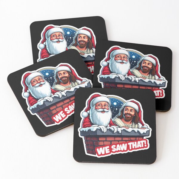 Item preview, WE SAW THAT meme JESUS Santa Claus designed and sold by plushism.