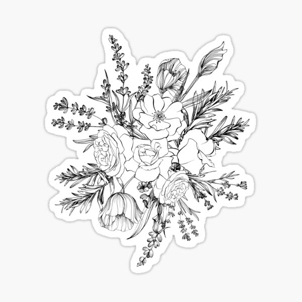 Item preview, Black and white Bouquet designed and sold by Cass V.